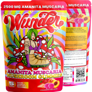 WUNDER AMANITA MUSCARIA GUMMIES STRAWBERRY NECTARINE 2500MG