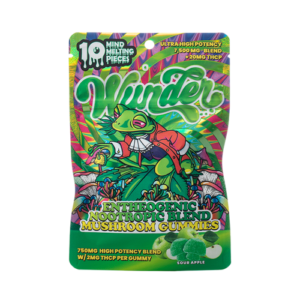 WUNDER ENTHEOGENIC NOOTROPIC BLEND MUSHROOM GUMMIES SOUR APPLE 7.5G
