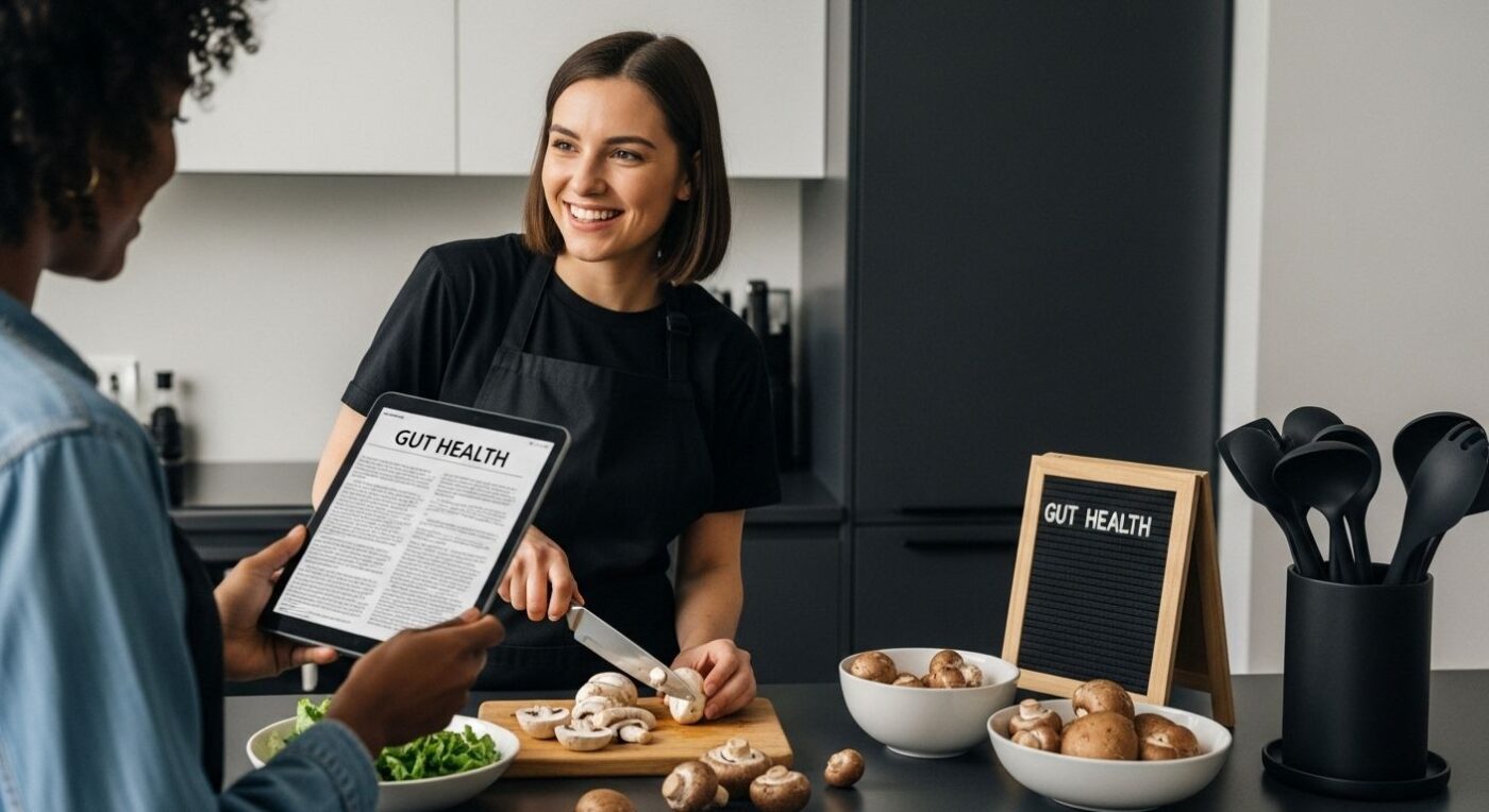 mushrooms gut health kitchen