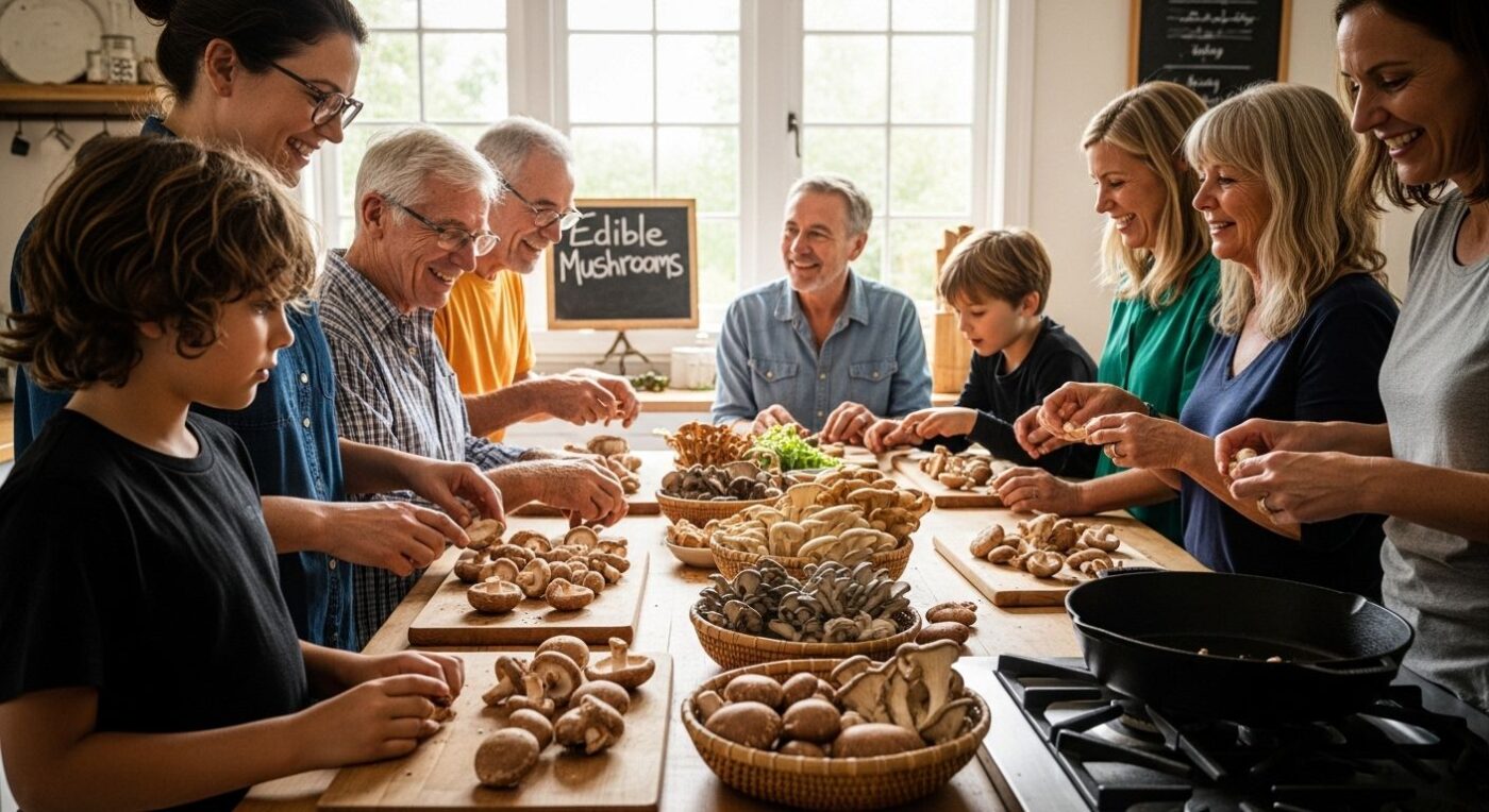 edible mushrooms kitchen