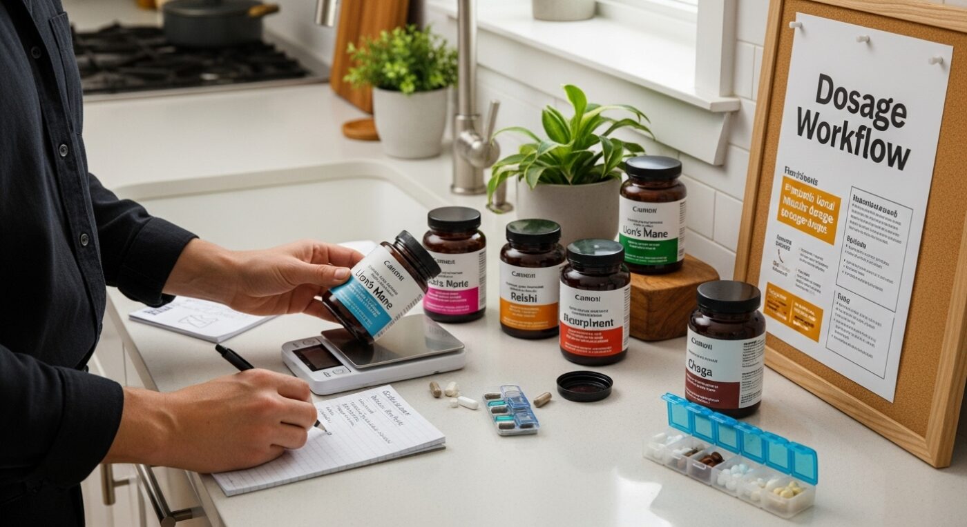 functional mushroom dosage workflow