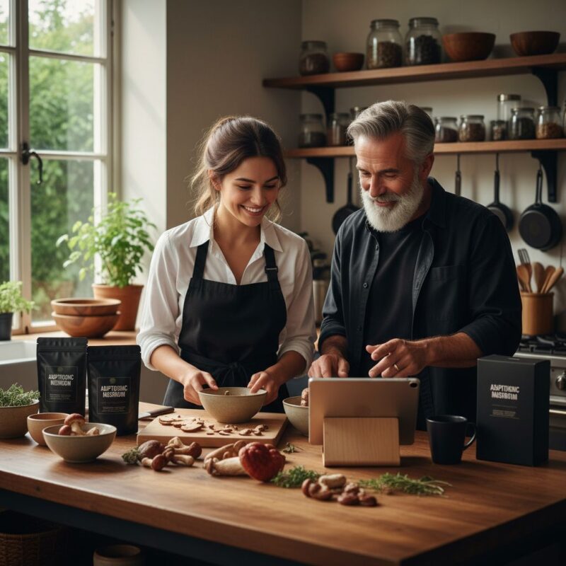 adaptogenic mushroom benefits image